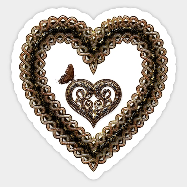 Wonderful celtic knot heart with butterflies Sticker by Nicky2342